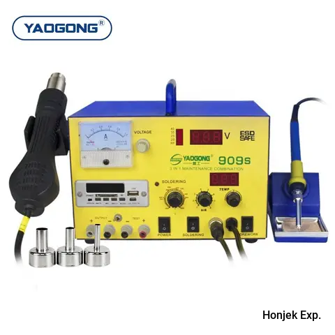 5 in 1 Automatic hot air gun SMD rework soldering station LCD machine