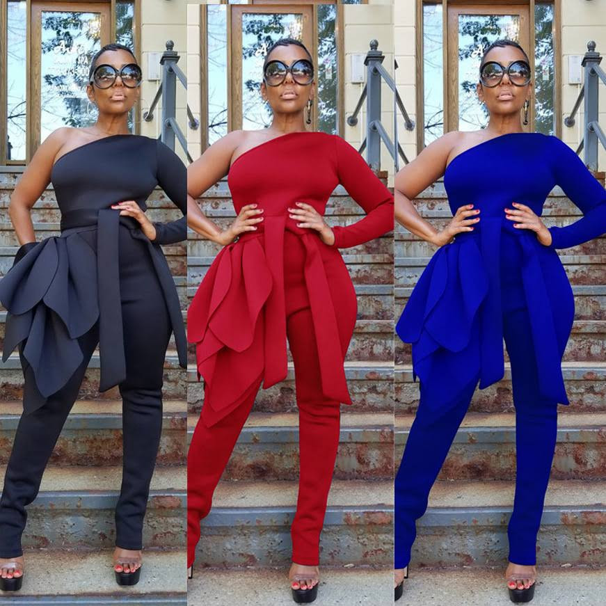 Fashionable Long-Sleeve Women’s Jumpsuit | Stylish Female Outfit Nigeria