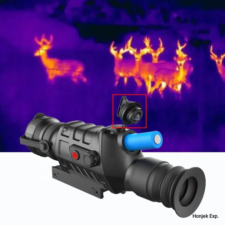 Thermal Monocular Scope Monocular 50mm Objective Lens Night Vision Thermal Hunting Scopes TS450 Accessory for Hunting