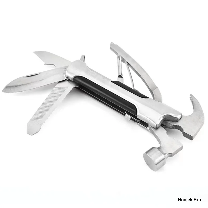 14 in 1 stainless steel multitool with hammer pliers, pocket Knife,  portable tool, for camping, survival, sescue, EDC.