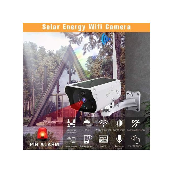 Wireless CCTV Camera Solar WiFi HD 1080P Outdoor Security Camera
