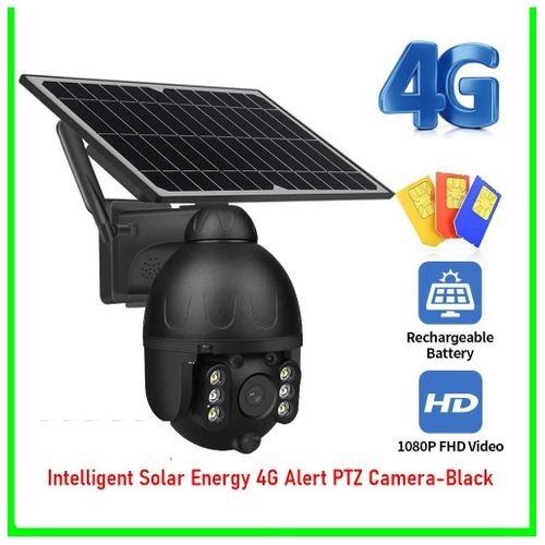 Solar Powered 4G PTZ CCTV Camera with SIM for Remote Surveillance